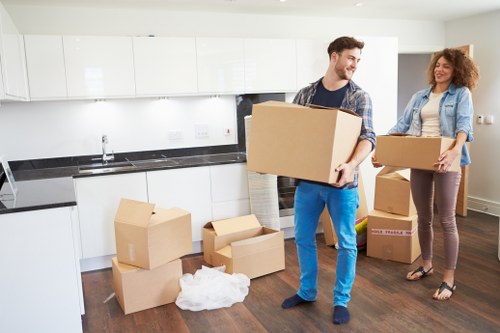 Organized commercial storage space for inventory and office items