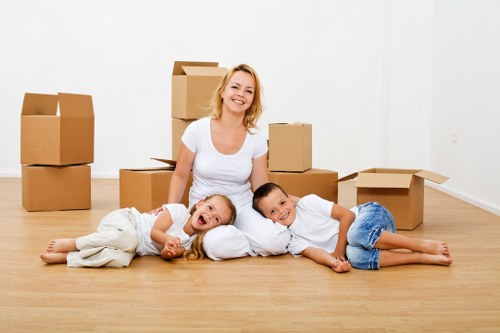 Household moving day in West Kensington with secure packing